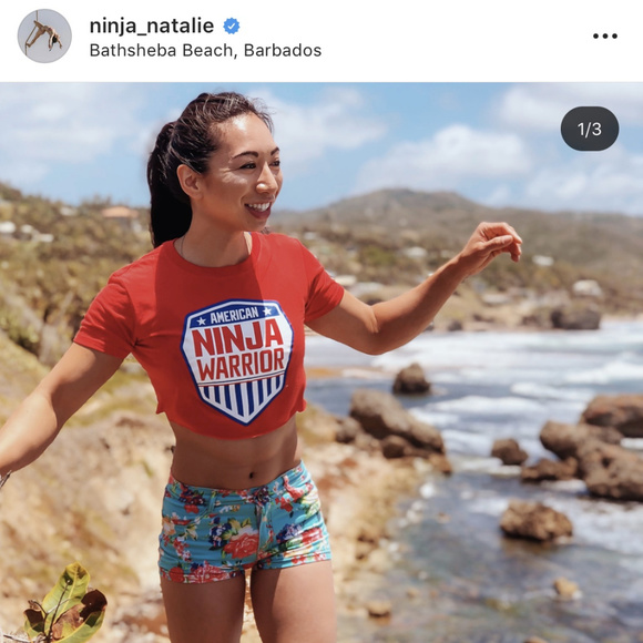 American Ninja Warrior Tops - Ninja Natalie's Red Crop Top T-shirt
